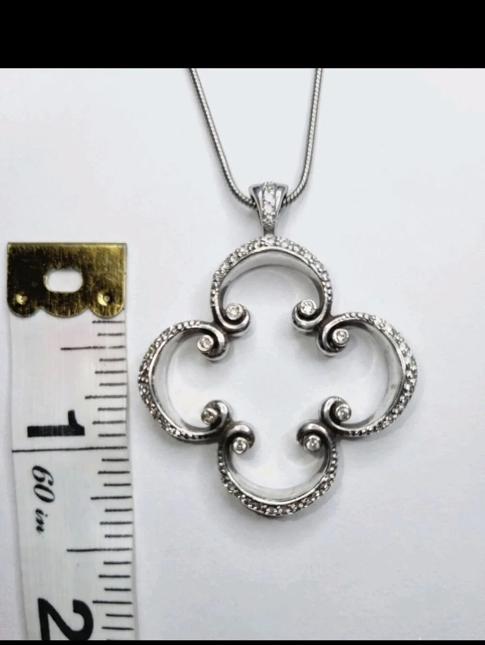 Brighton Toledo Mido Reversible Swarovski Crystal Quatrefoil Pendant Necklace